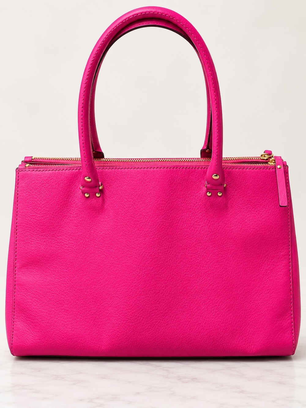 Kate Spade New York Hot Pink Leather Triple Compartment Satchel - Picture 7 of 15